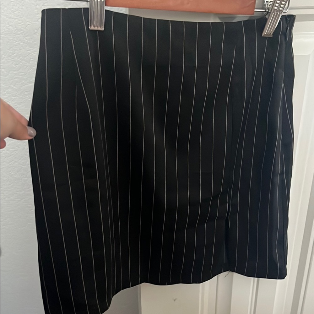 Princess Polly Black Pinstripe Skirt